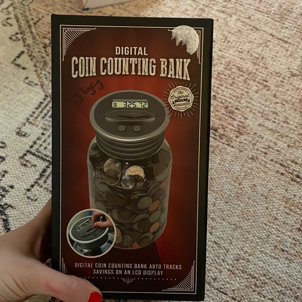 Digital coin counting bank